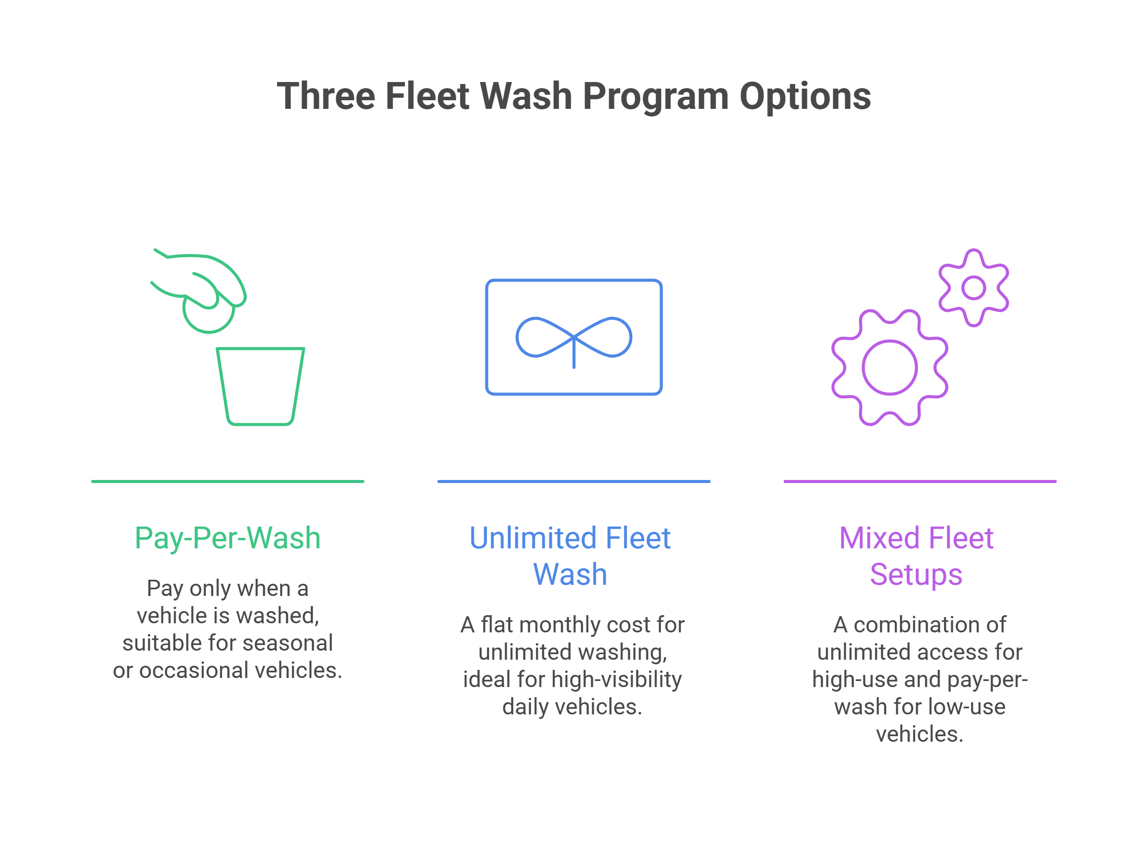 Three Fleet Wash Program Options